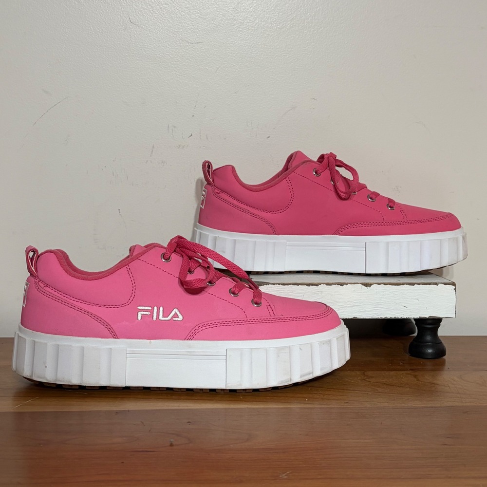 Fila Panache Metallic Pink Platform Sneakers Womens Size 10 5CM00969-661